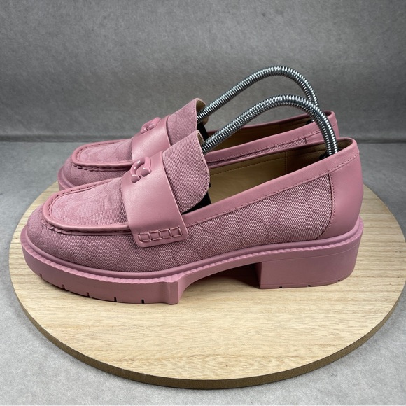 COACH Leah Loafer In Signature Canvas Womens Size 10 Shoes - Picture 3 of 8
